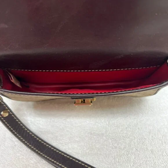 Dooney & Bourke Signature Brown Wristlet - Picture 4 of 6